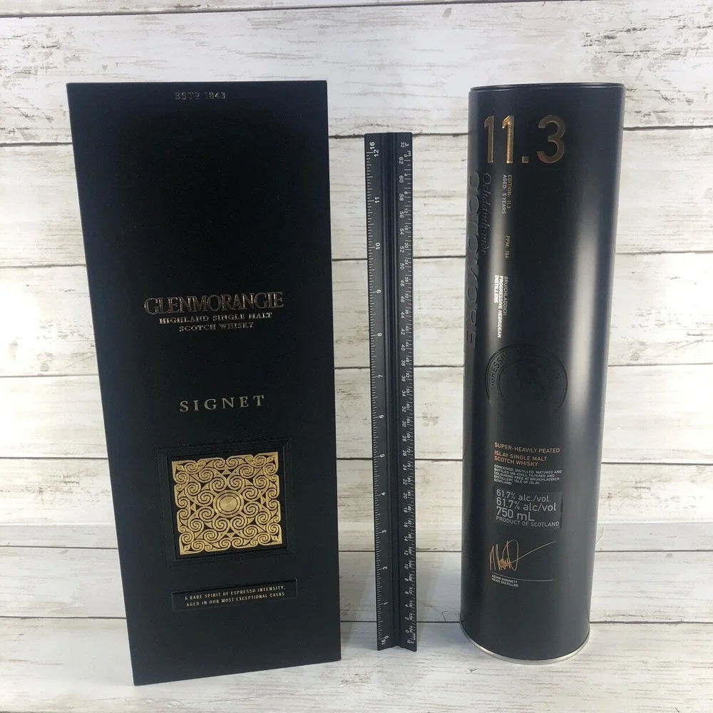 Glenmorangie‎ Signet Box & Octomore 11.3 Islay Barley Tin Empty Whisky Packaging